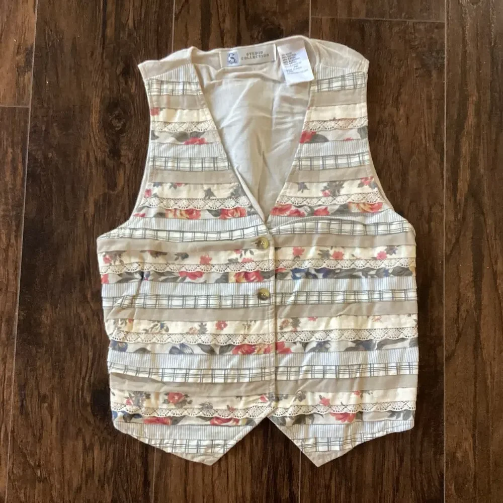 Studio Collection Patchwork Vest - Picture 4 of 7